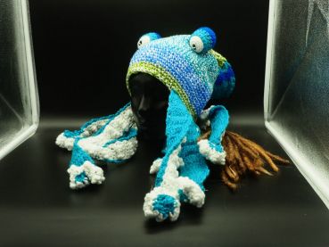blue Octopussy oversize, dreadmuetze, dread, headband, drealocks, oversize accessoires